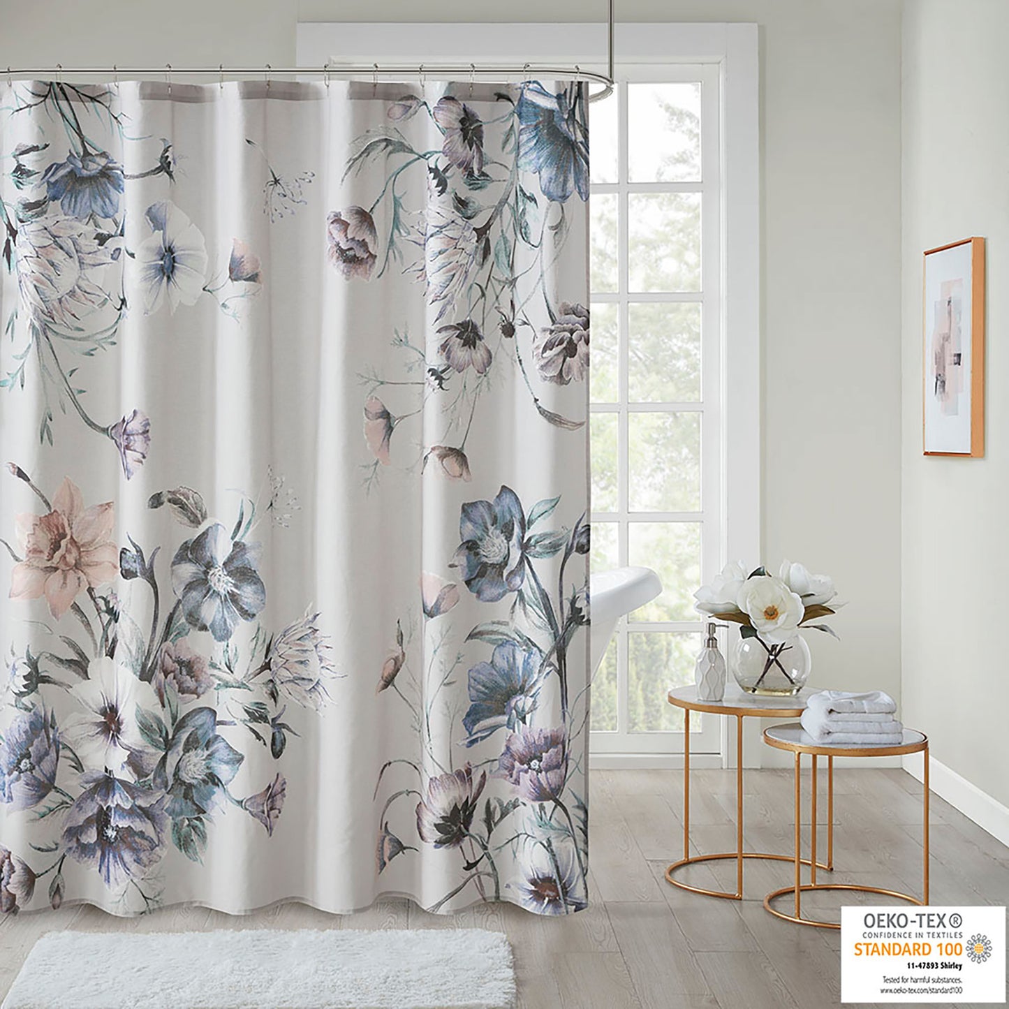 Madison Park Printed Cotton Shower Curtain