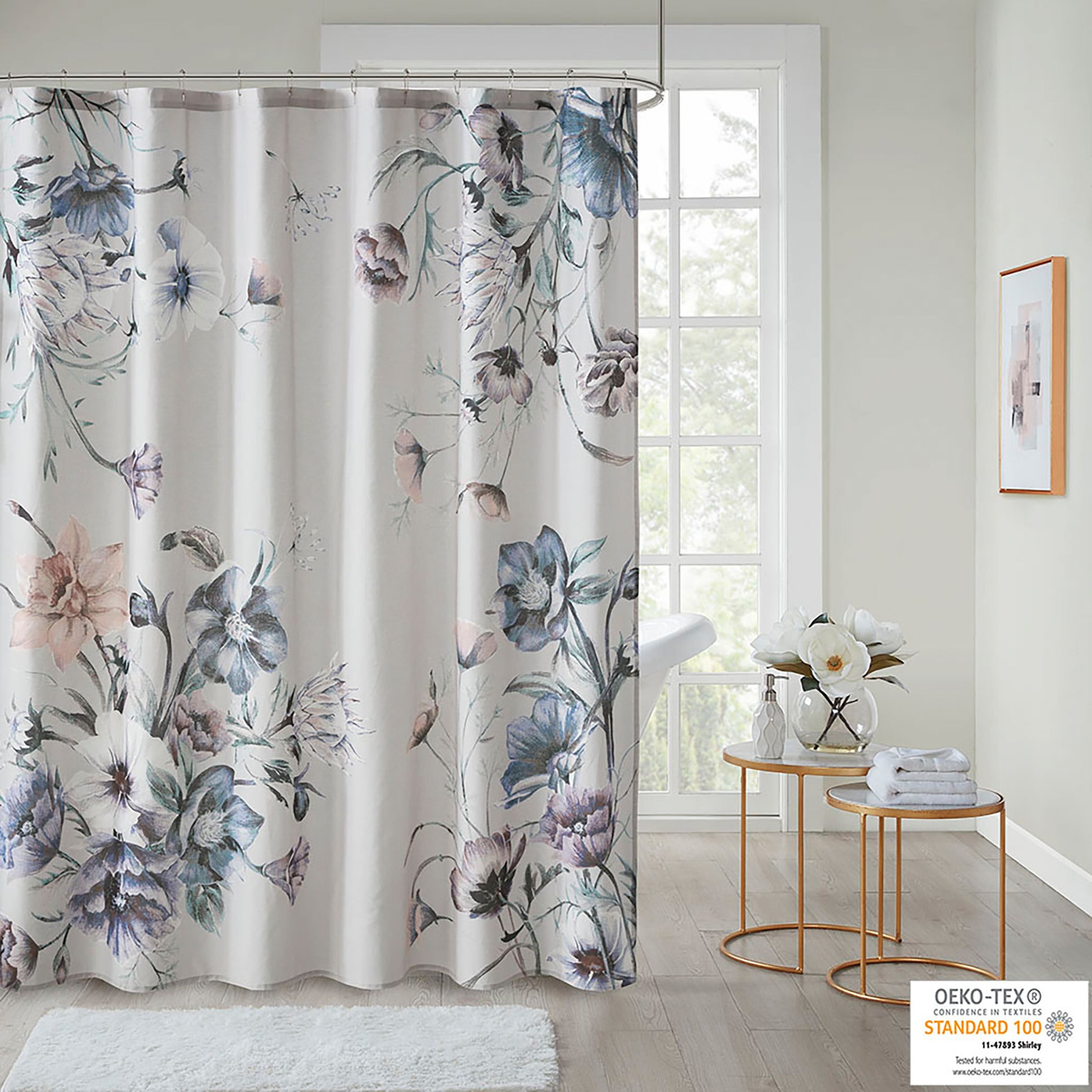 Madison Park Printed Cotton Shower Curtain