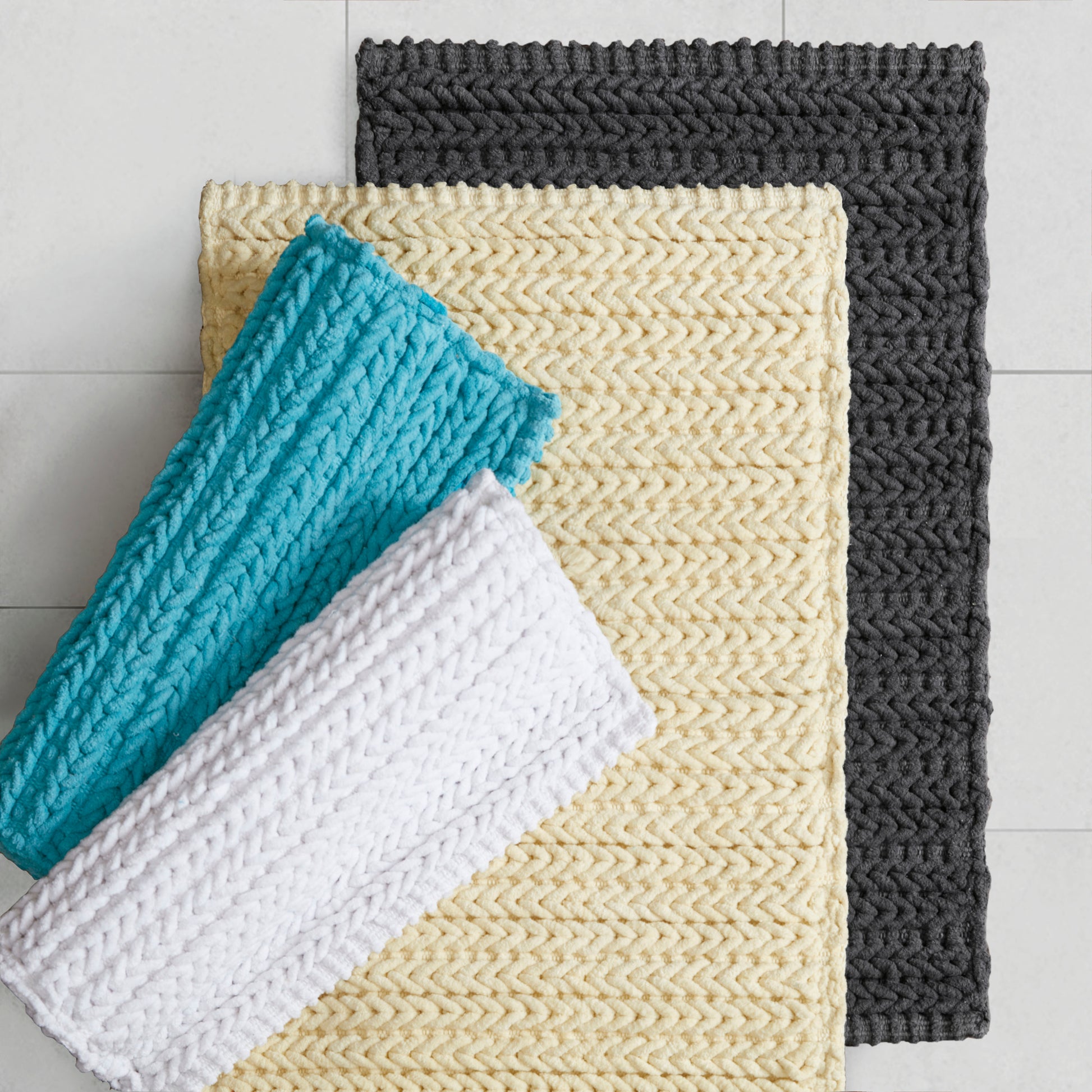 Madison Park 100% Cotton Chenille Chain Stitch Rug