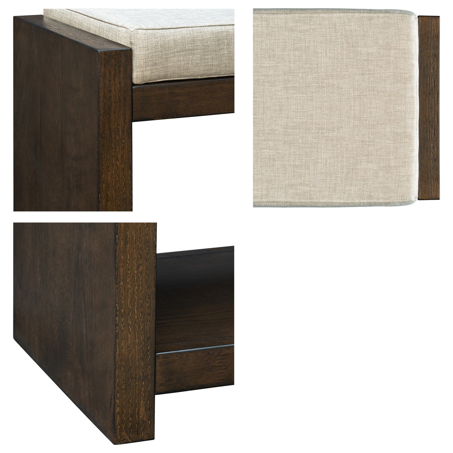 Madison Park Accent Bench with Lower Shelf