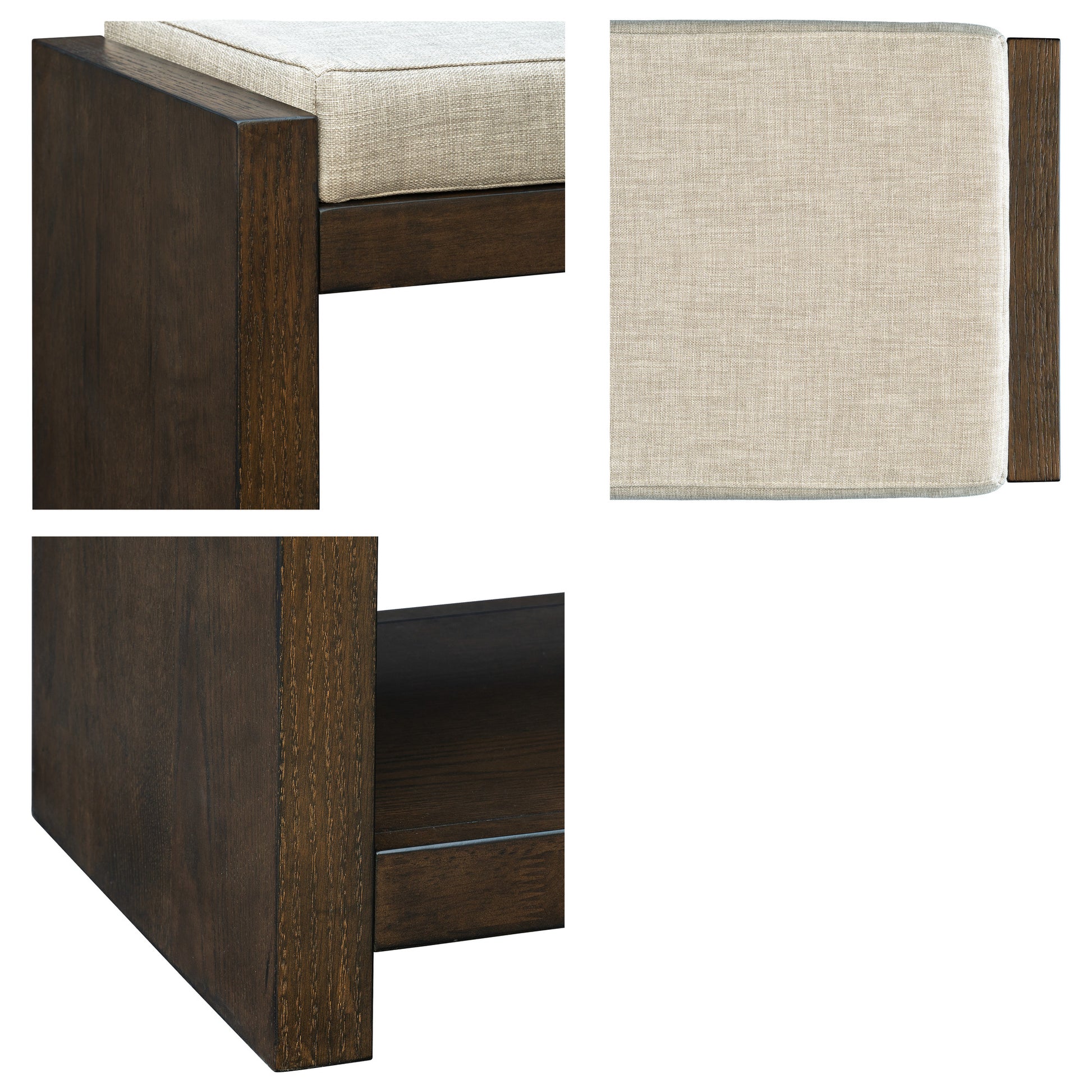 Madison Park Accent Bench with Lower Shelf