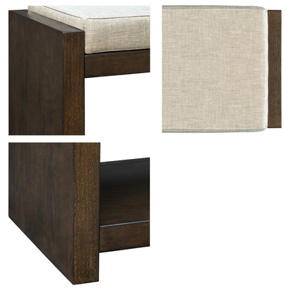Madison Park Accent Bench with Lower Shelf
