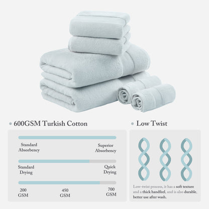 Madison Park Signature Cotton 6 Piece Bath Towel Set
