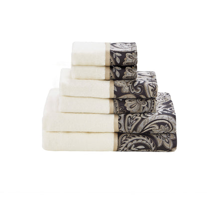 Madison Park 6 Piece Jacquard Towel Set