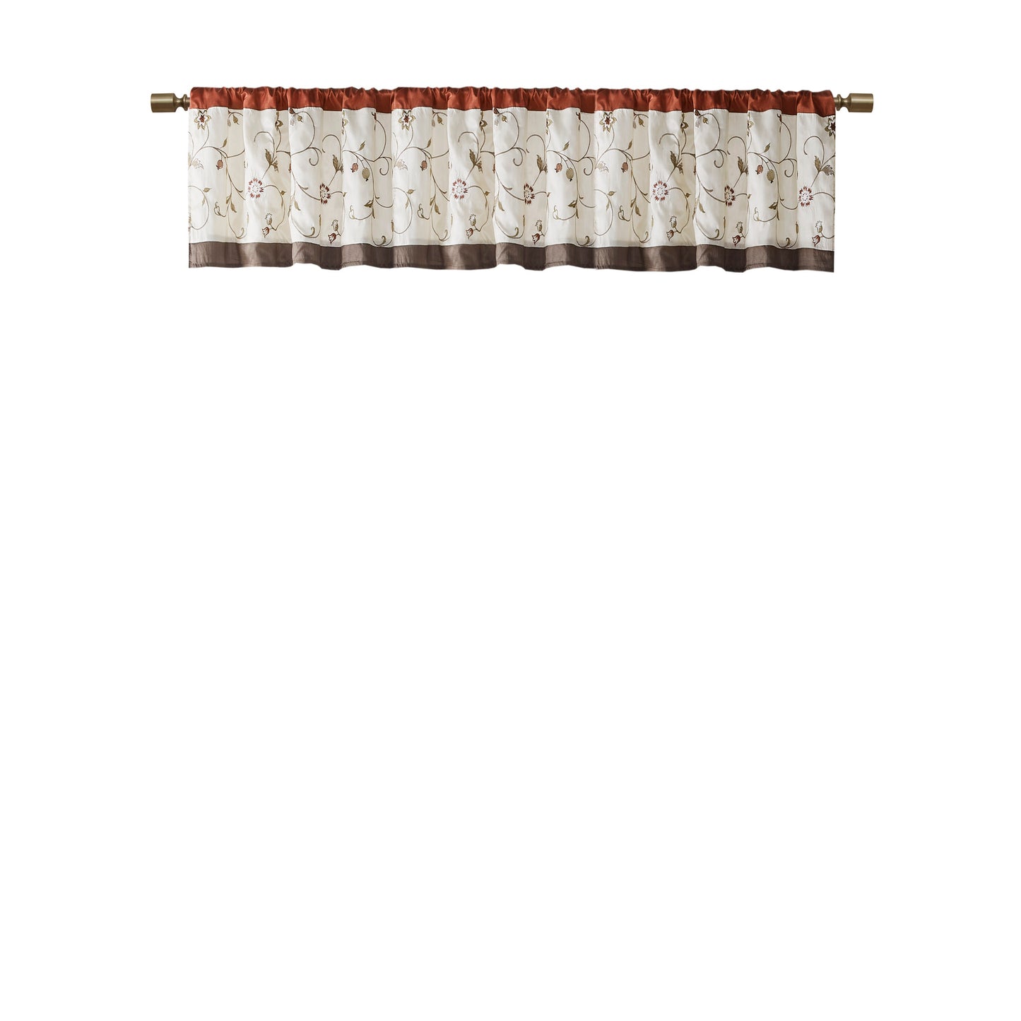 Madison Park Embroidered Window Valance