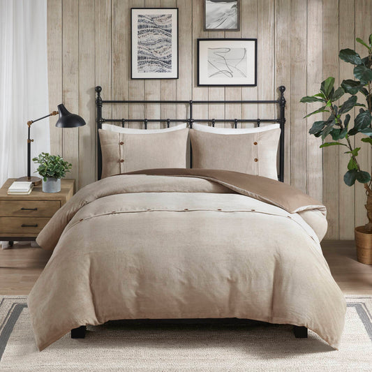Madison Park 3 Piece Corduroy Duvet Cover Set