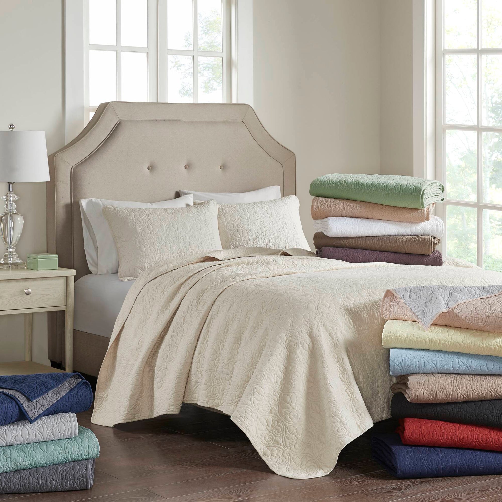 Madison Park 3 Piece Reversible Quilt Set
