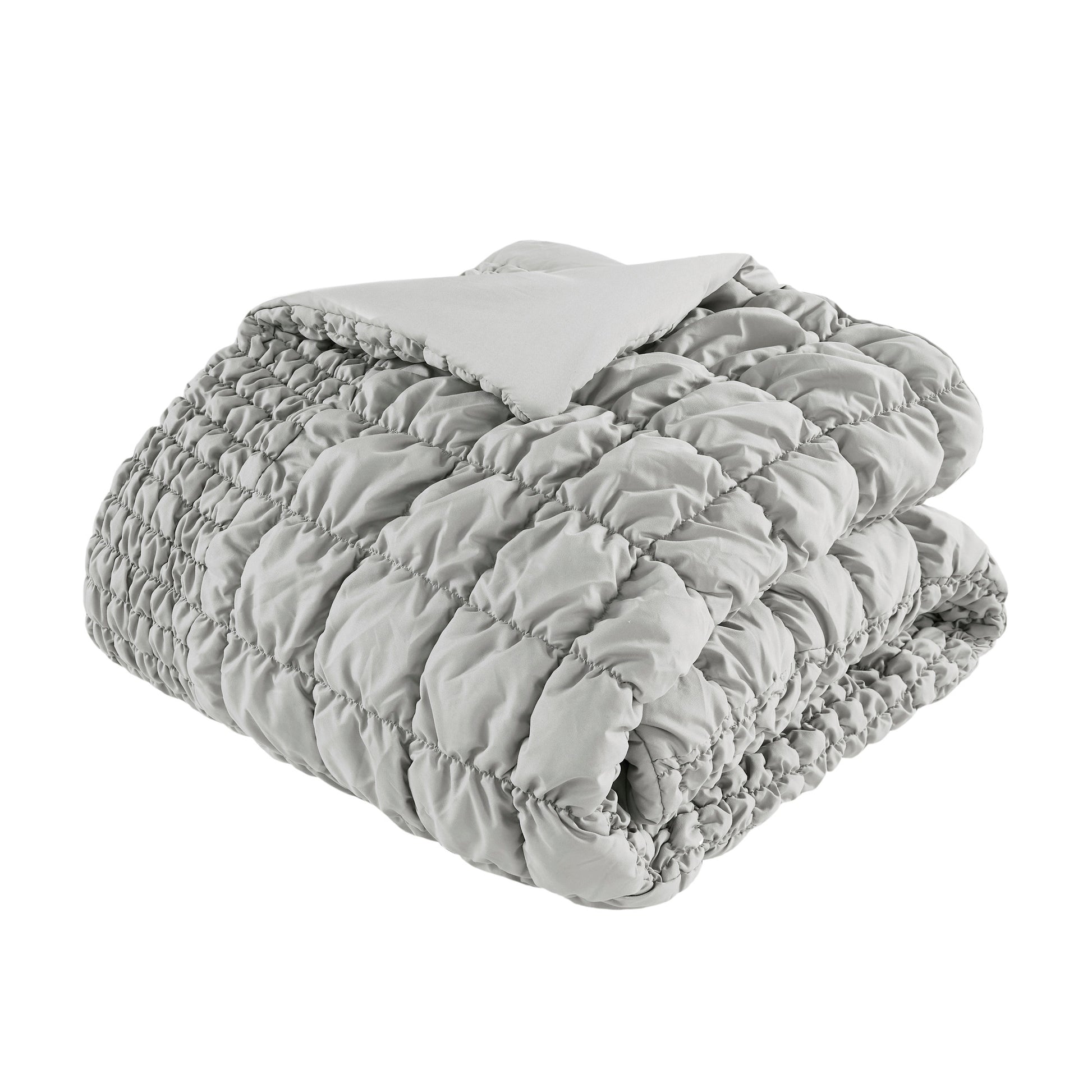 Madison Park 3 Piece Stripe Ruched Comforter Set