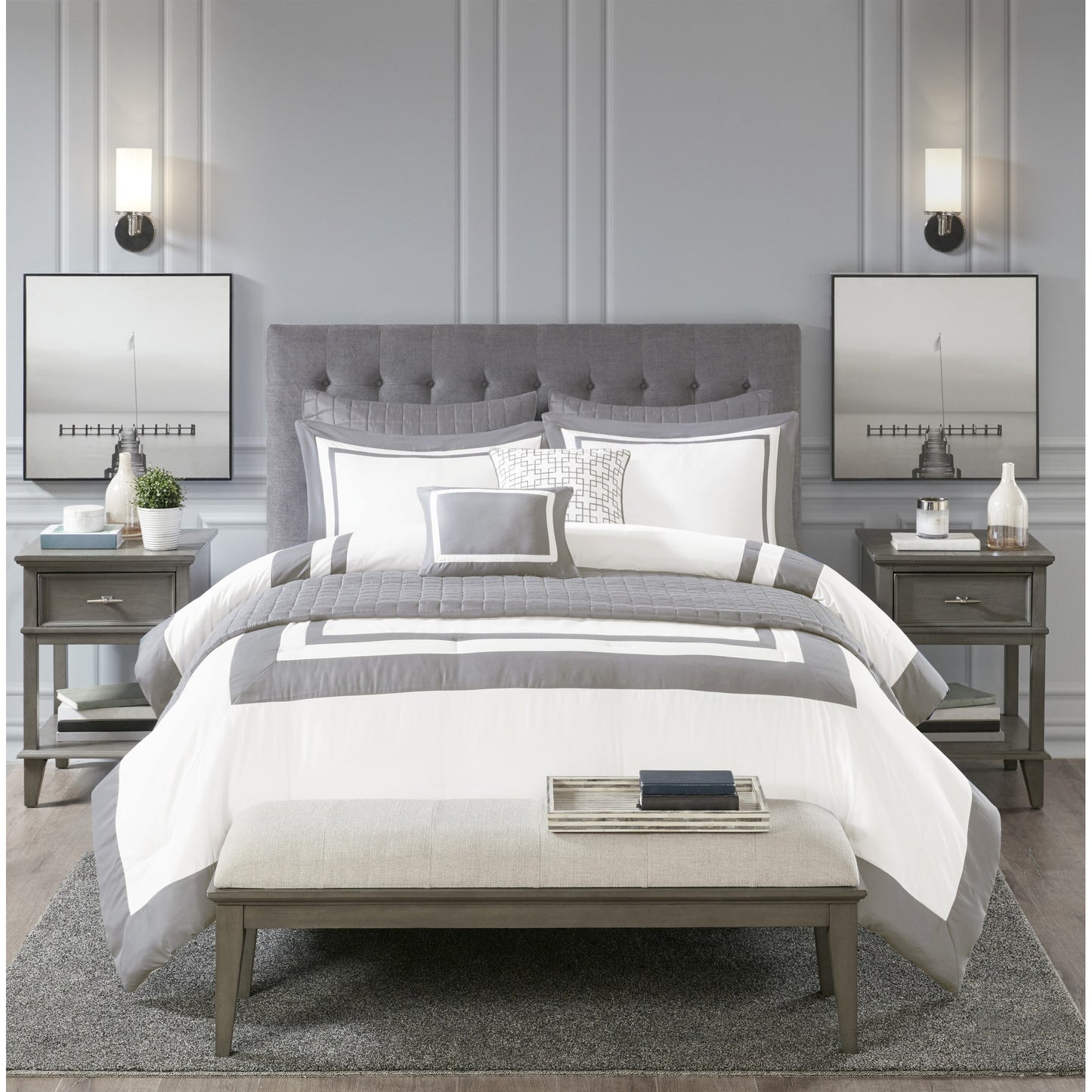 Madison Park 8 Piece Comforter and Quilt Set Collection
