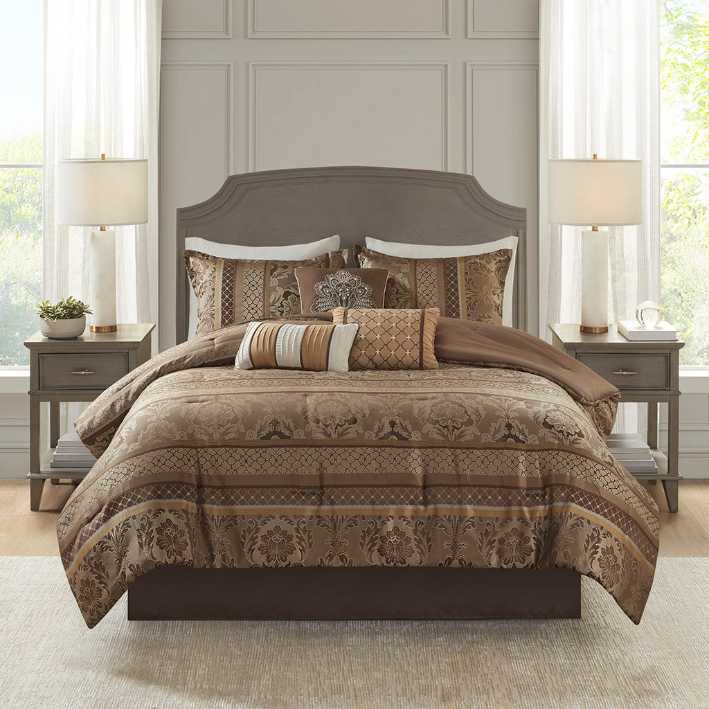 Madison Park 7 Piece Jacquard Comforter Set