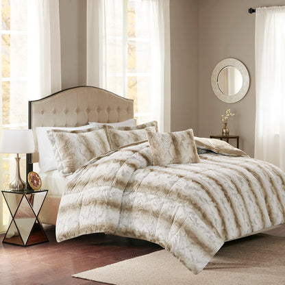 Madison Park 4PC Faux Fur Comforter Set