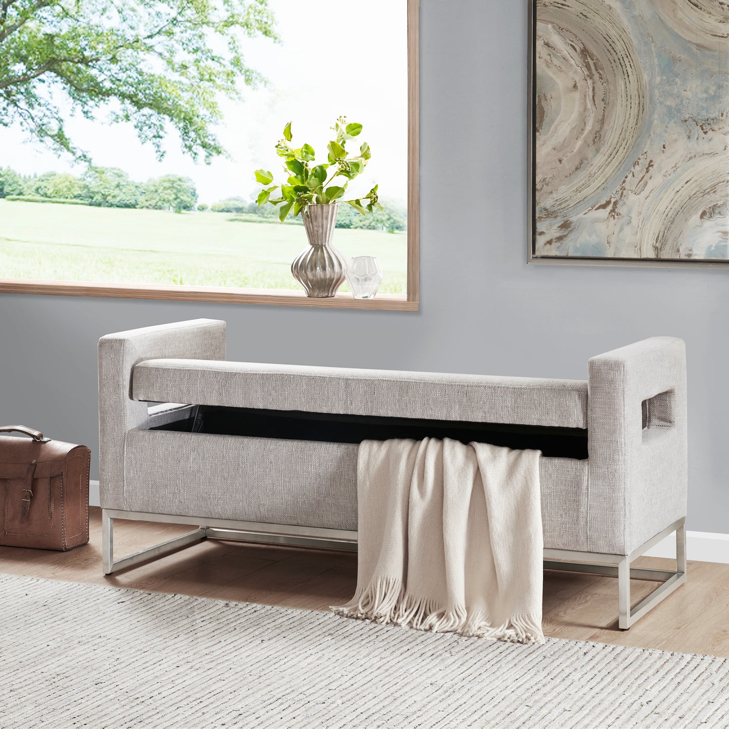 Madison Park Soft Close Storage Bench