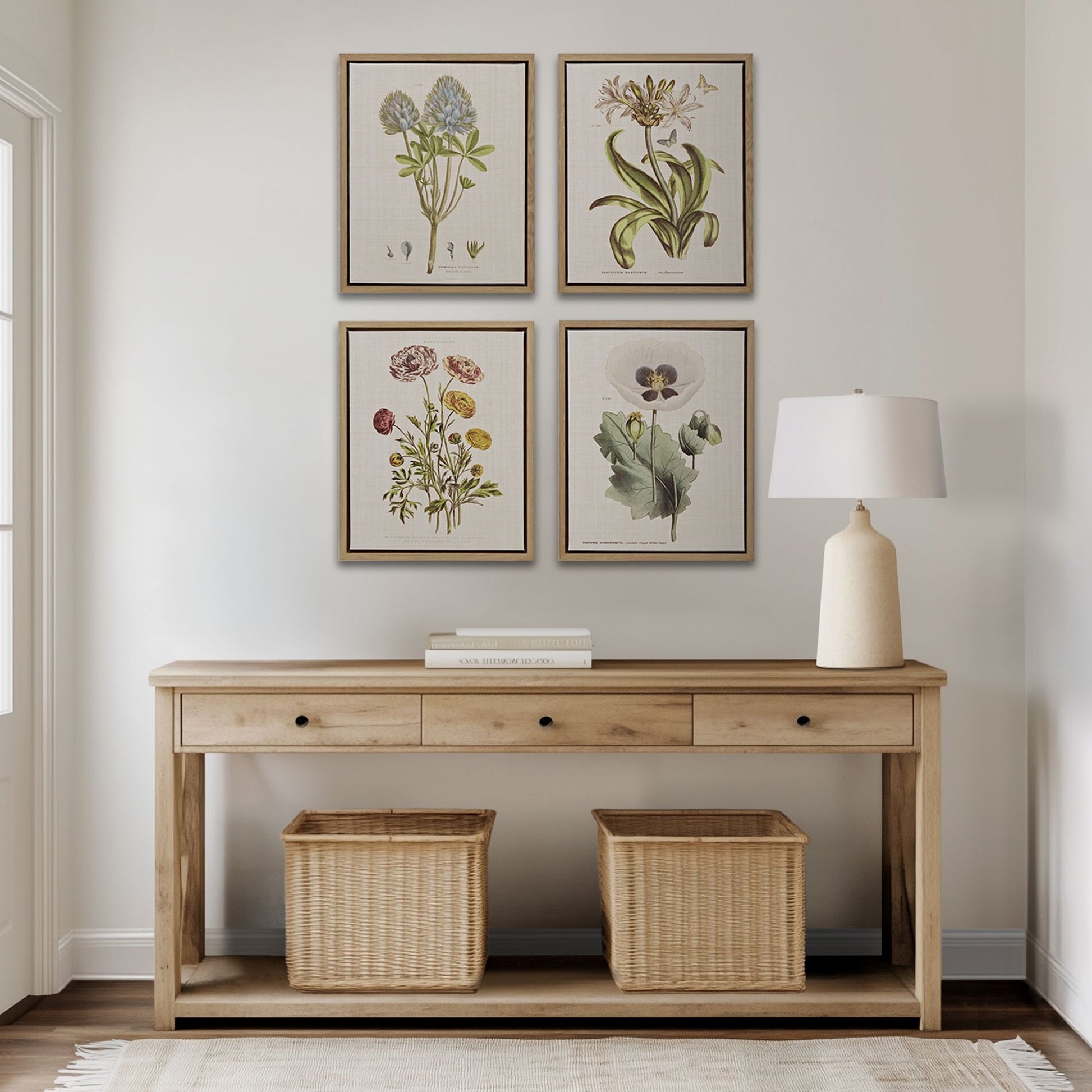 Madison Park 4-piece Botanical Illustration Framed Canvas Wall Art Set