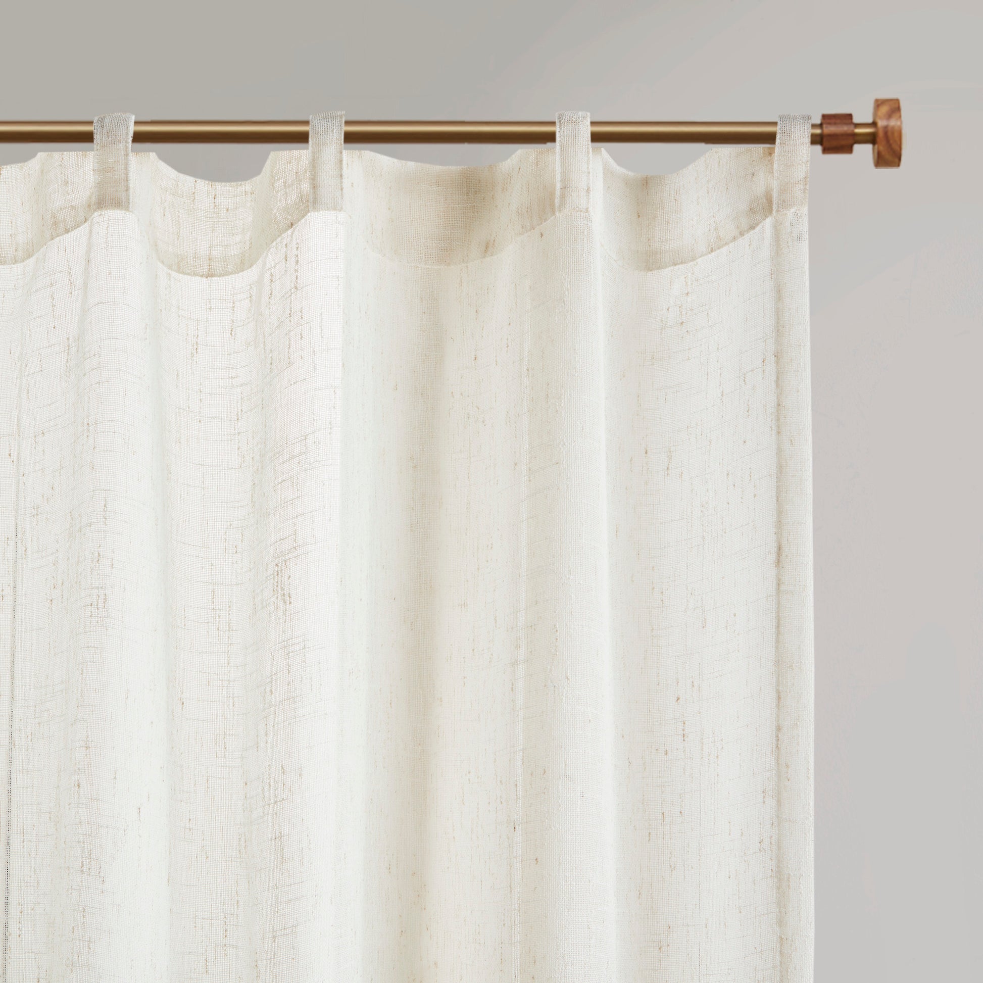 Madison Park Yarn Dye Sheer Curtain Panel Pair