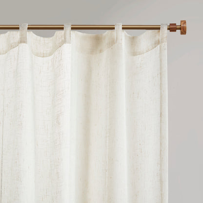 Madison Park Yarn Dye Sheer Curtain Panel Pair