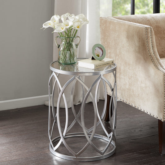 Madison Park Metal Eyelet Accent Table