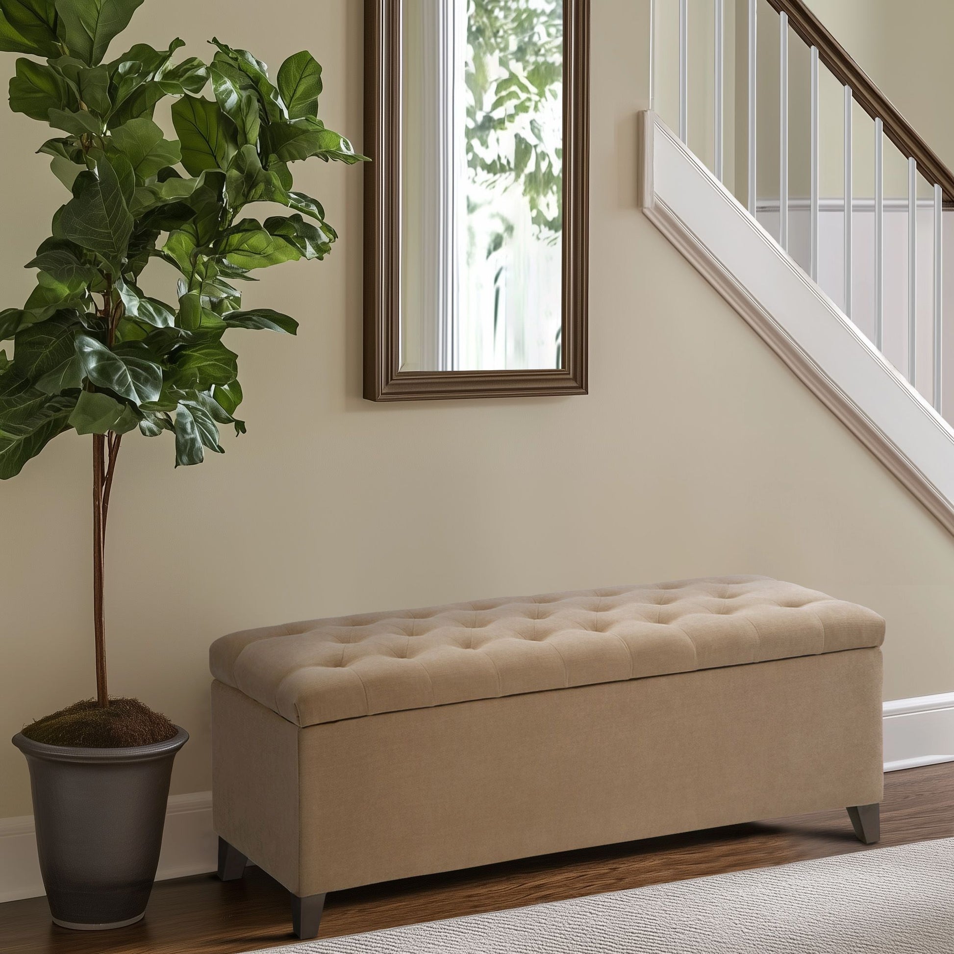 Madison Park Tufted Top Soft Close Storage Bench