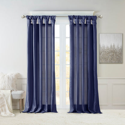 Madison Park Twist Tab Lined Window Curtain Panel