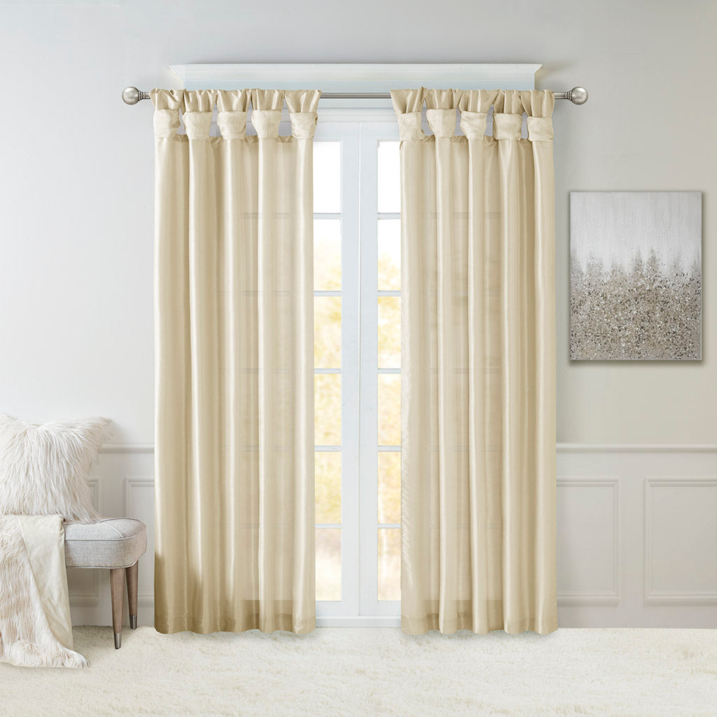 Madison Park Twist Tab Lined Window Curtain Panel