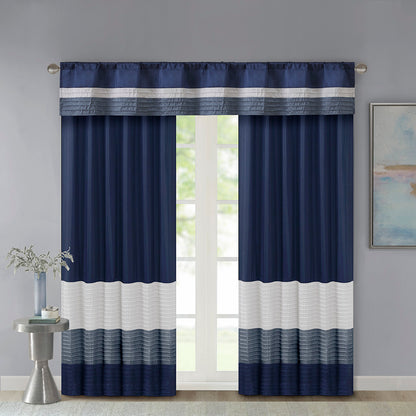 Madison Park Polyoni Pintuck Curtain Panel