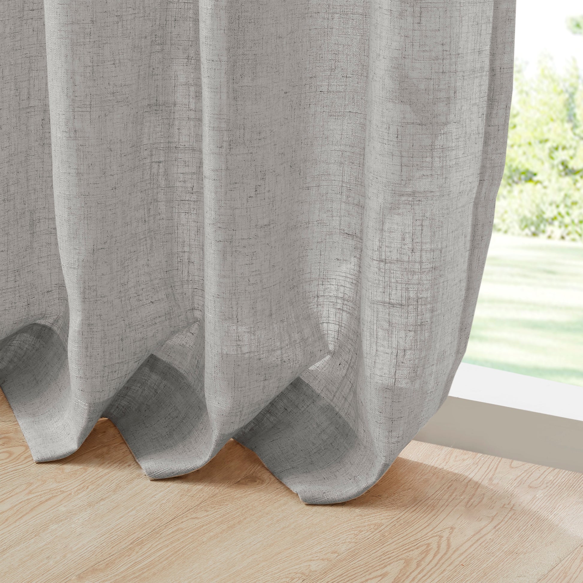 Madison Park Linen Blend Light Filtering Curtain Panel Pair