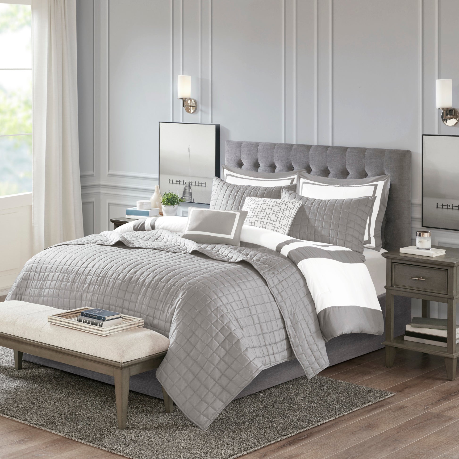 Madison Park 8 Piece Comforter and Quilt Set Collection