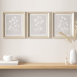 Fair Florets 3-piece Framed Glass Wall Art Set
