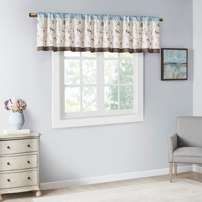 Madison Park Embroidered Window Valance