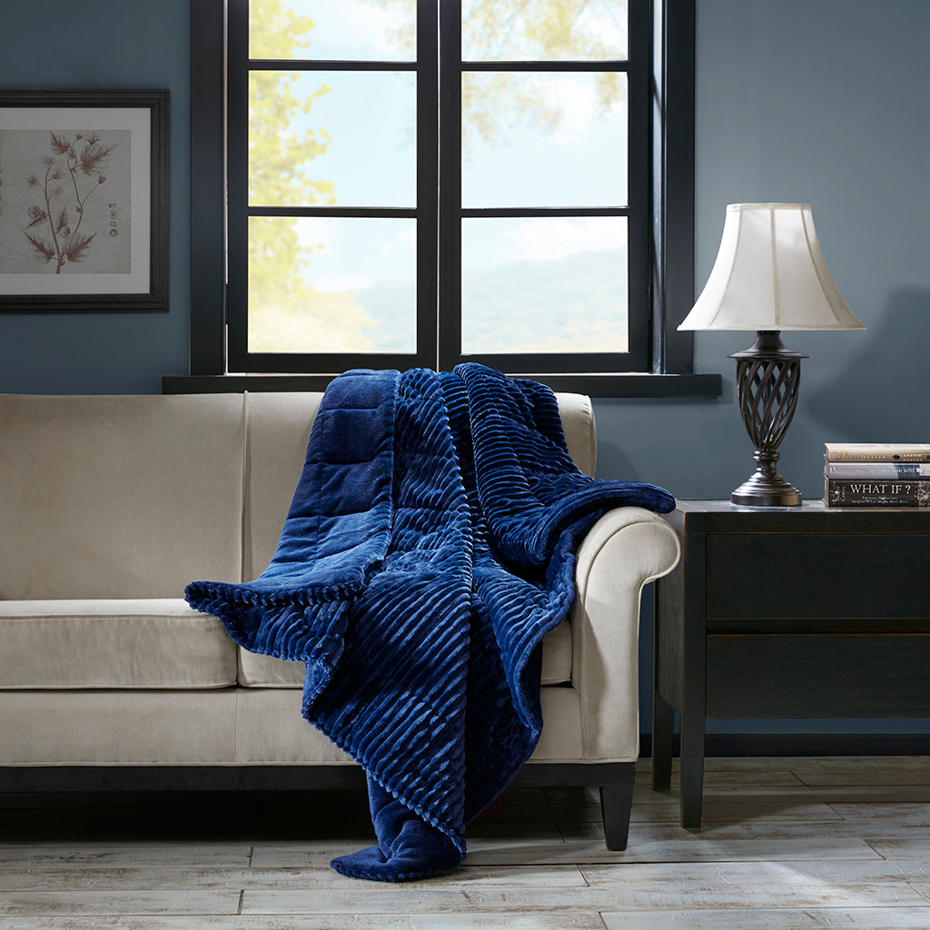 Madison Park Oversized Plush Down Alternative Filled Throw