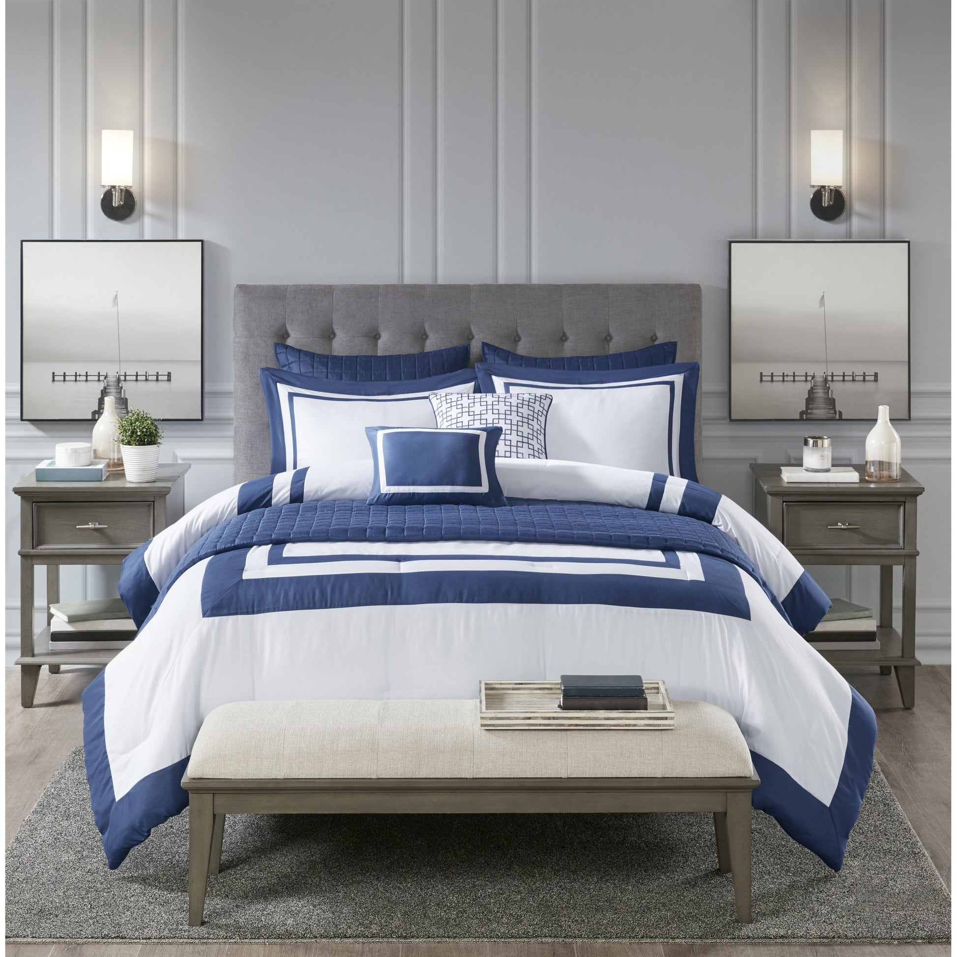 Madison Park 8 Piece Comforter and Quilt Set Collection