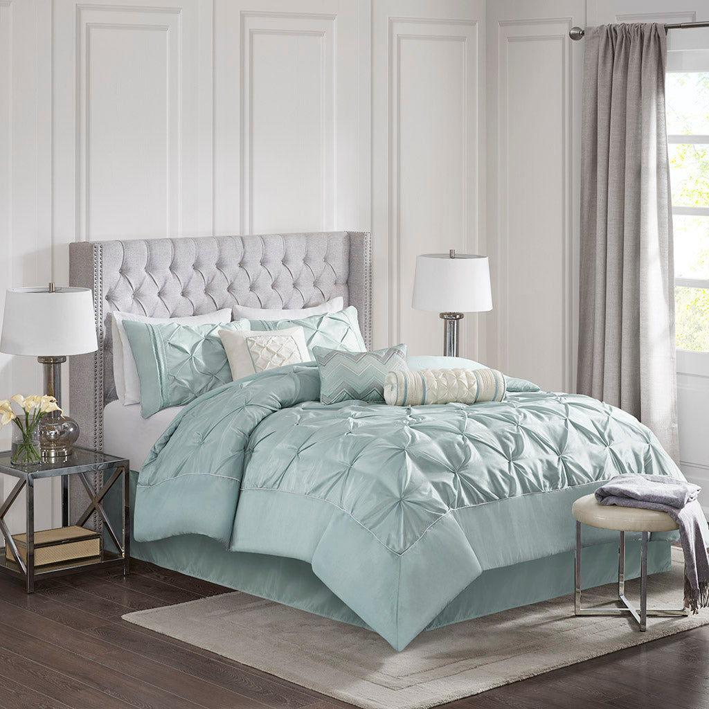 掛け布団 7点セット Laurel 7/Pink Laurel 7 Piece Tufted Comforter Set - Madison Park Fashion Bedding