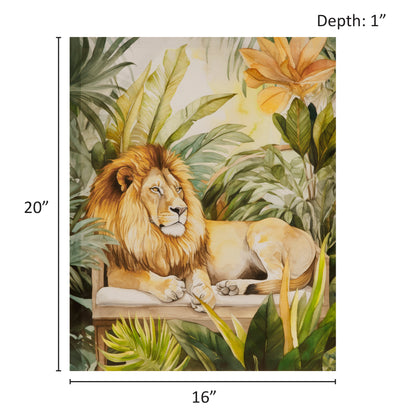 Madison Park Jungle Lion Canvas Wall Art