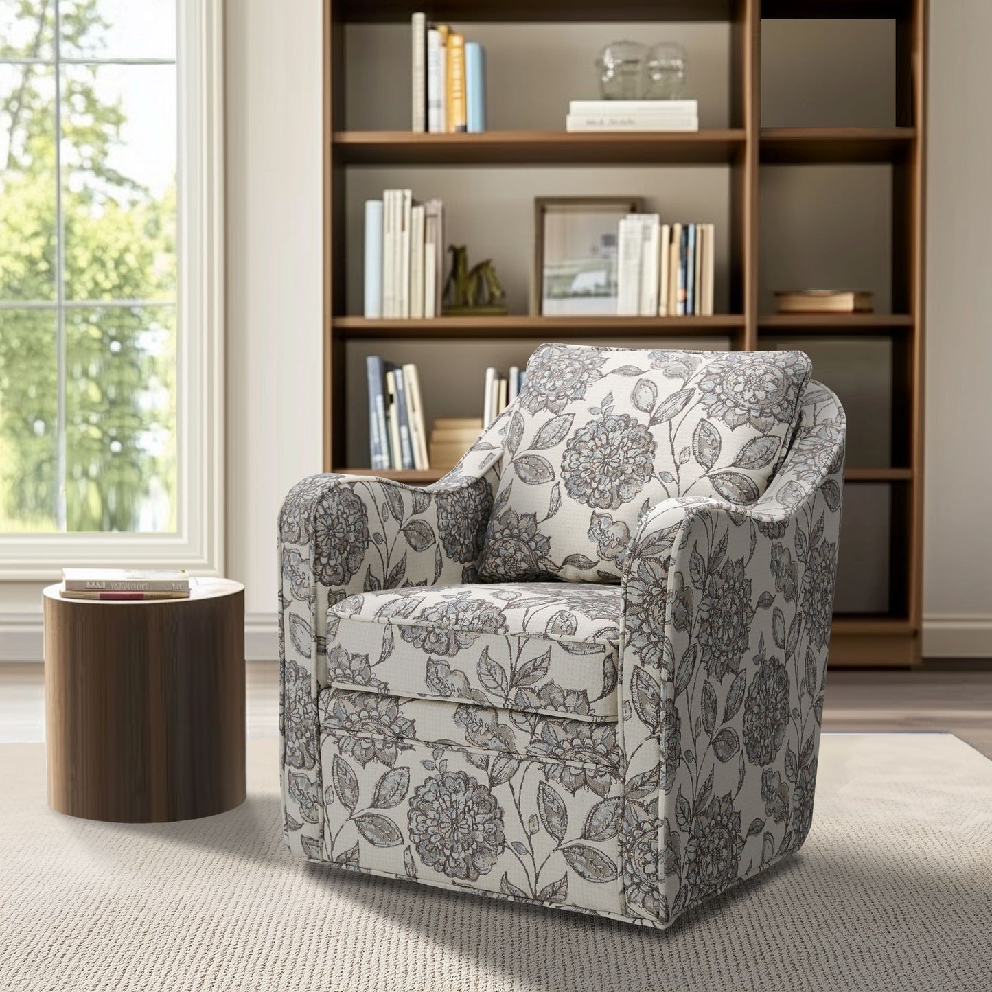 Madison Park Wide Seat Swivel Arm Chair