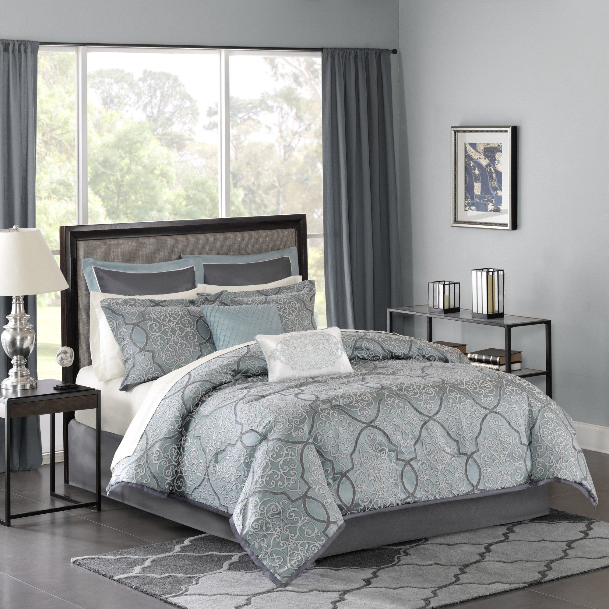 Lavine 12 Piece Comforter Set with Cotton Bed Sheets - Madison