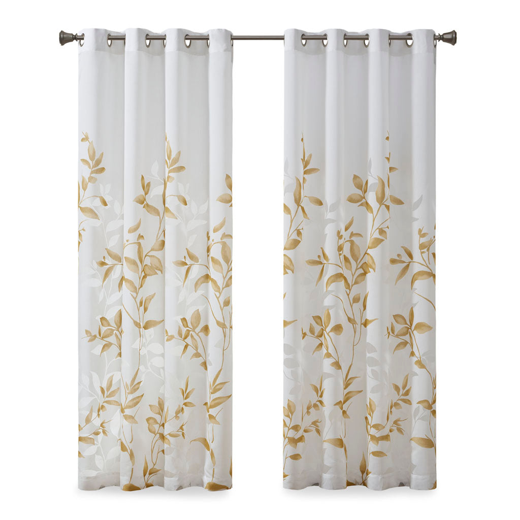 Madison Park Burnout Printed Curtain Panel