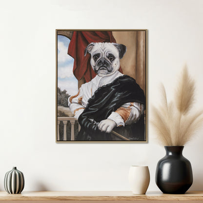 Madison Park Captain's Guard Pug Framed Canvas Wall Art