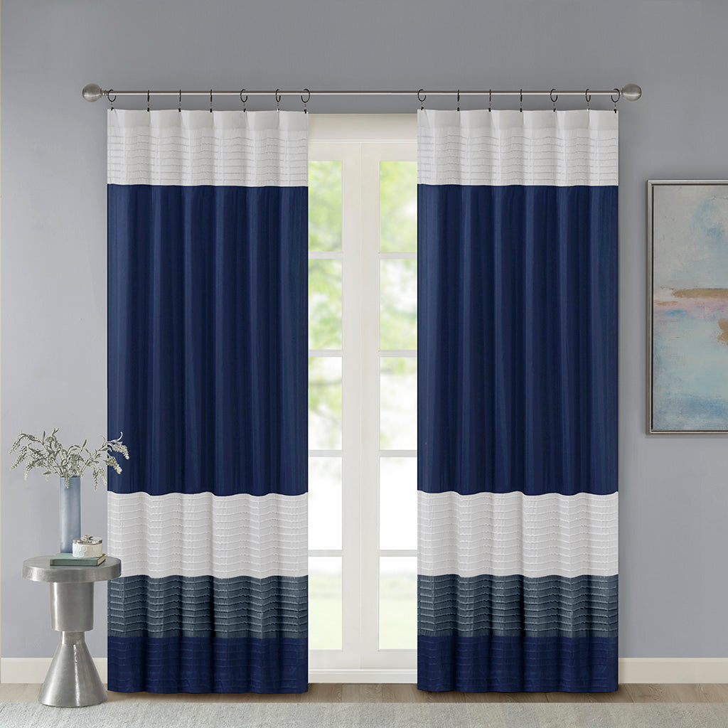 Madison Park Polyoni Pintuck Curtain Panel