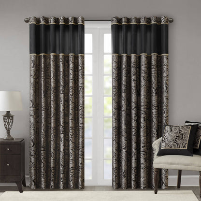 Madison Park Jacquard Curtain Panel Pair