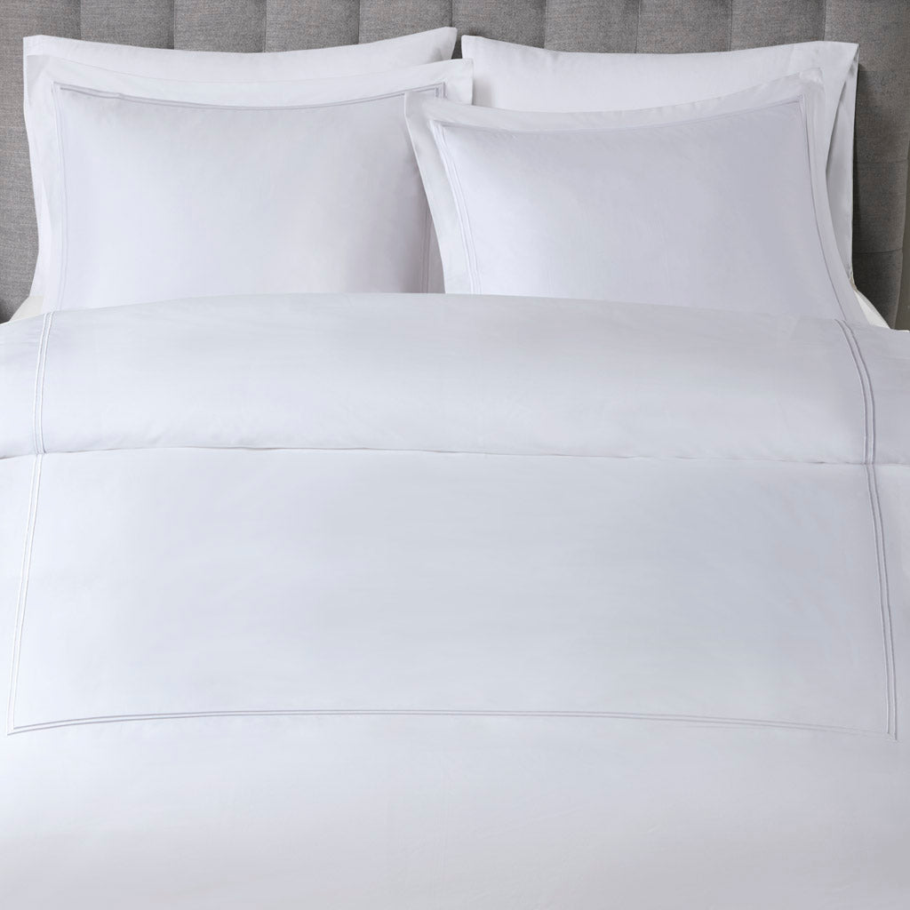 Madison Park Signature 100% Cotton Sateen Embroidered Duvet Cover Set