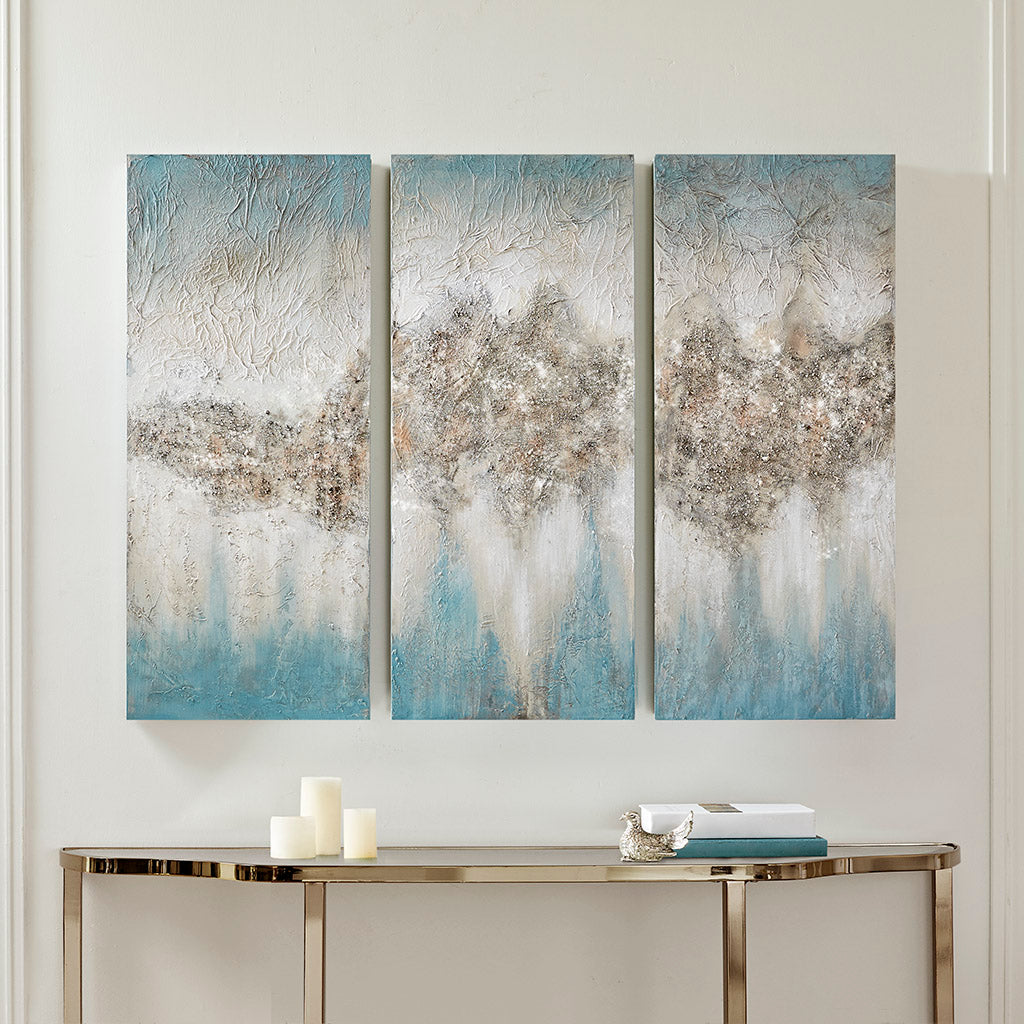 Madison Park Heavily Embellished 3-piece Canvas Wall Art Set