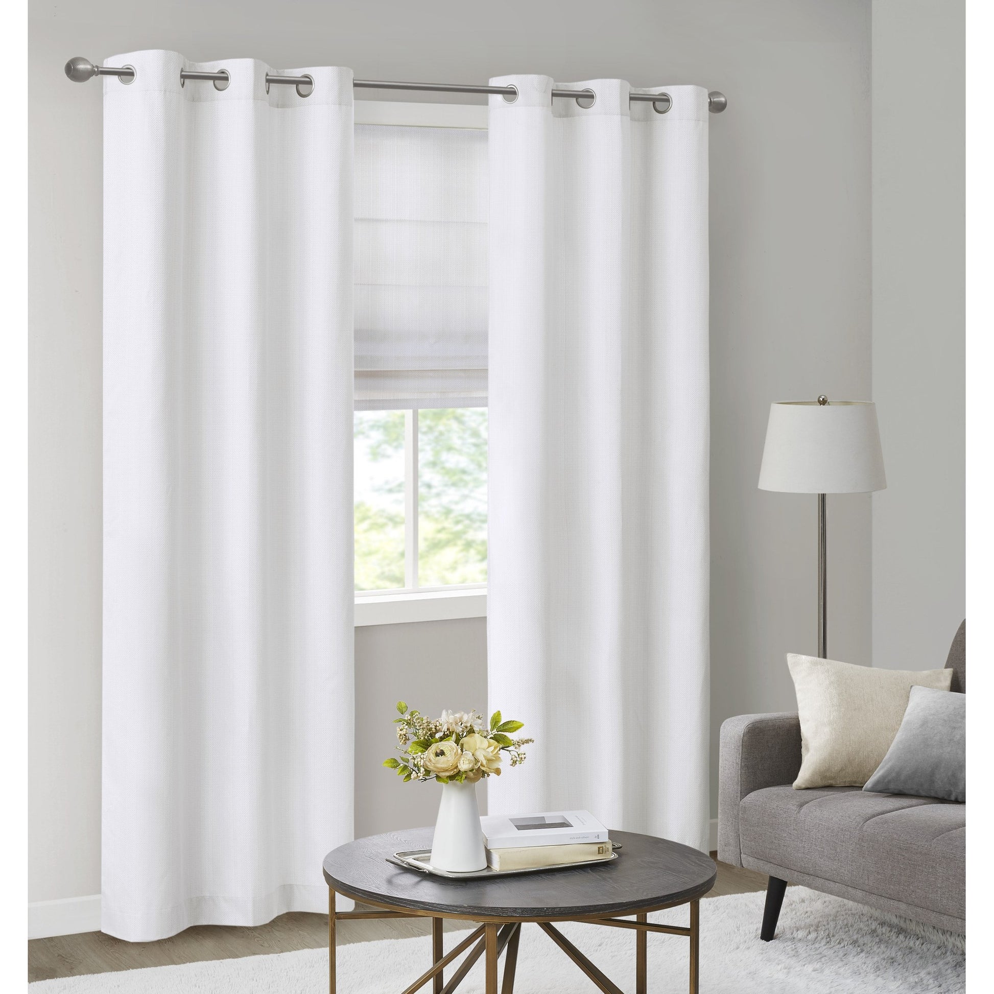 Madison Park Basketweave Room Darkening Cordless Roman Shade