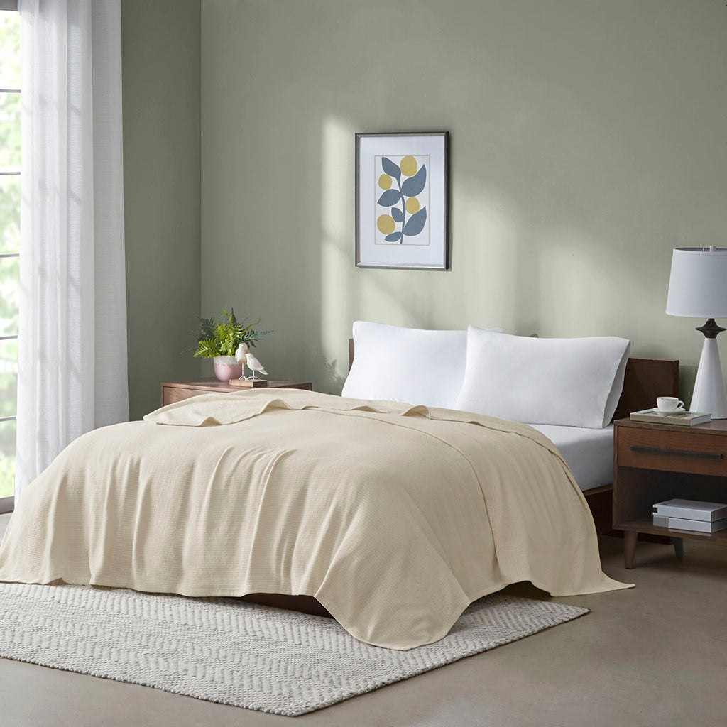 🎁 Freshspun Basketweave Cotton Blanket (100% off)