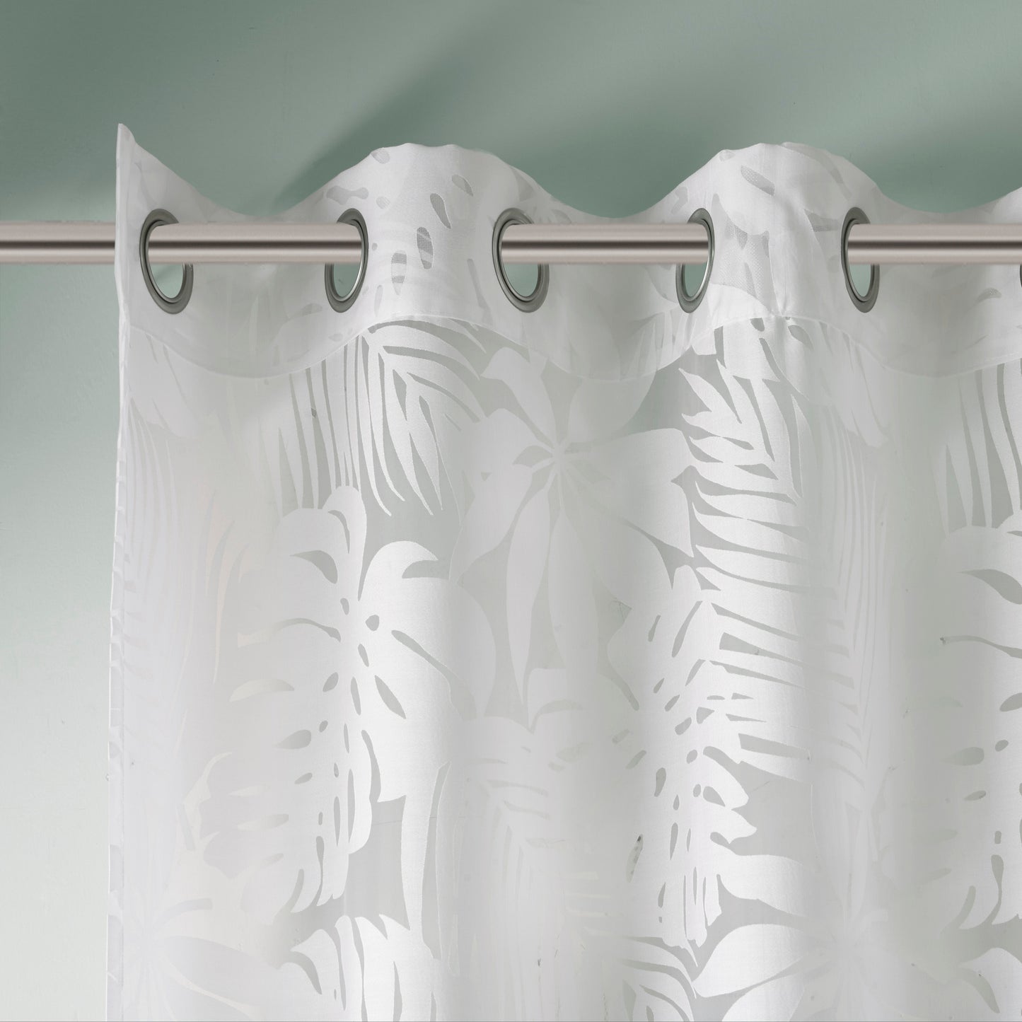 Madison Park Palm Leaf Burnout Window Sheer