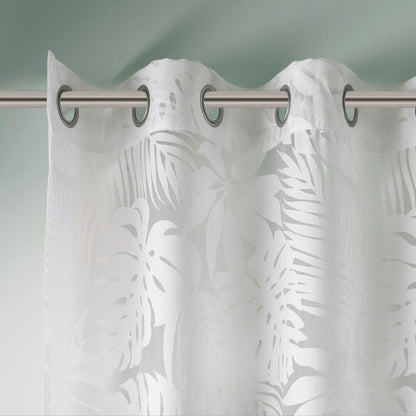 Madison Park Palm Leaf Burnout Window Sheer