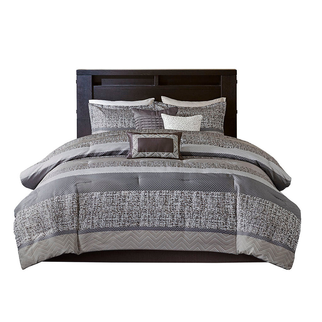 Madison Park 7 Piece Jacquard Comforter Set