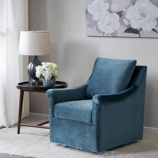 Madison Park Upholstered Swivel Accent Chair