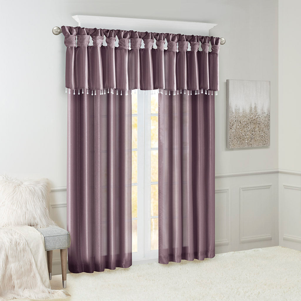 Madison Park Twist Tab Lined Window Curtain Panel