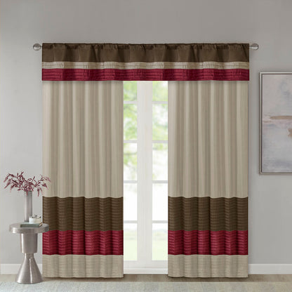 Madison Park Polyoni Pintuck Curtain Panel