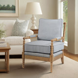 Donohue Turned Wood Frame Armchair