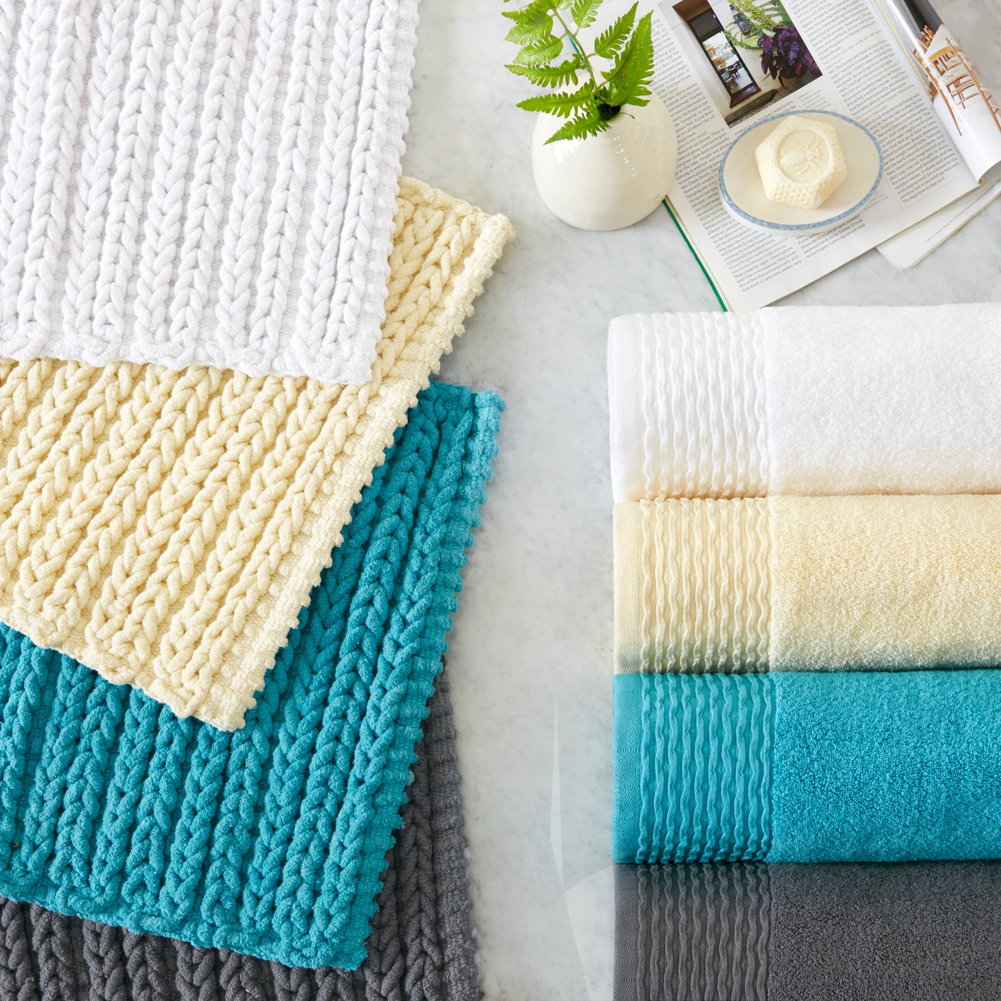 Madison Park 100% Cotton Chenille Chain Stitch Rug